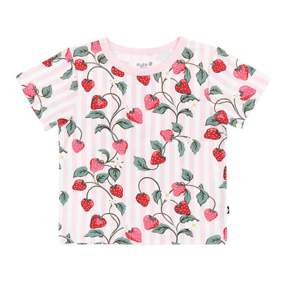 Toddler Basic Tee in Strawberry Fields