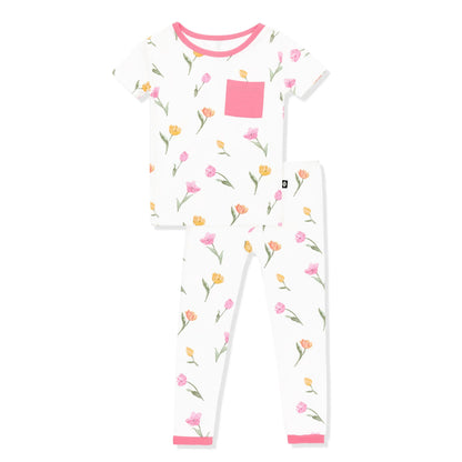 Short Sleeve with Pants Pajamas in Tulip