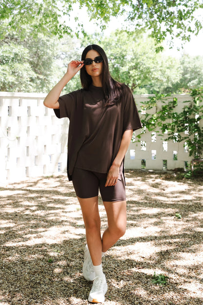 Women’s Biker Short Set in Espresso
