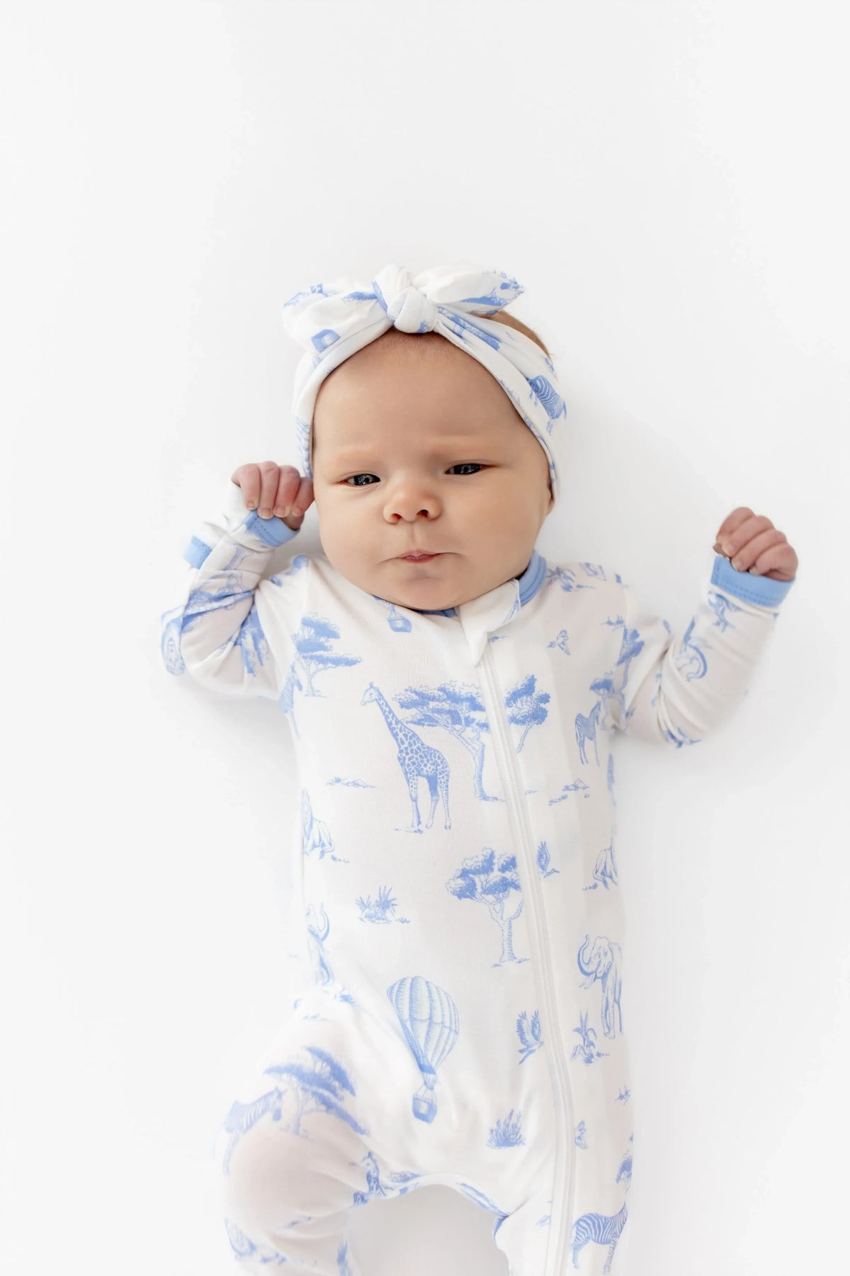 Zippered Romper in Toile Safari