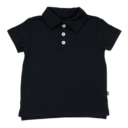 Toddler Short Sleeve Polo in Midnight