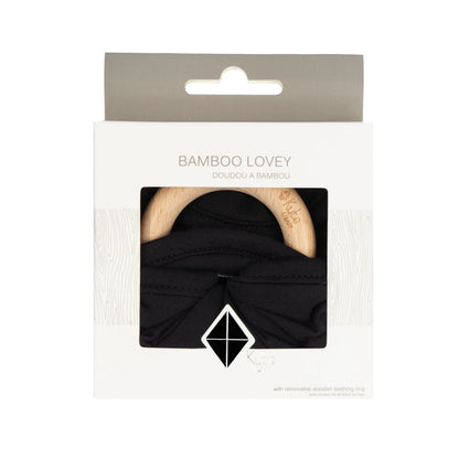 Lovey in Midnight with Removable Wooden Teething Ring