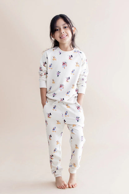 Long Sleeve Jogger Set in Mickey Mouse and Friends