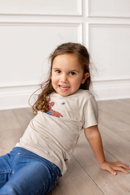 Toddler Basic Tee in Spider-Man on Oat