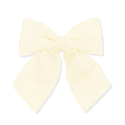 Large Alligator Clip Bow in Chamomile