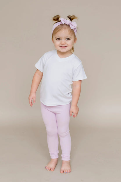Ribbed Leggings in Thistle