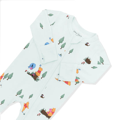 Zippered Footie in Winnie the Pooh Hundred Acre Wood
