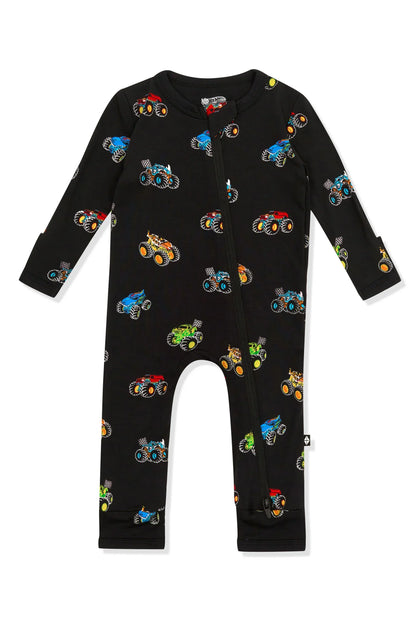 Zippered Romper in Monster Truck