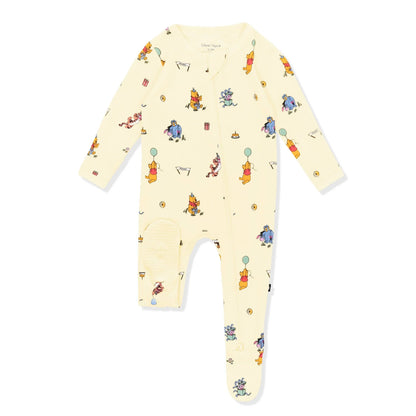 Zippered Footie in Winnie the Pooh Celebration