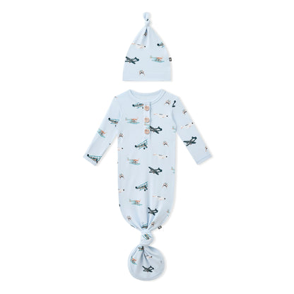 Knotted Gown with Hat Set in Take Off