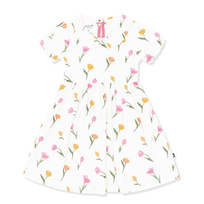 Peter Pan Collar Dress in Tulip