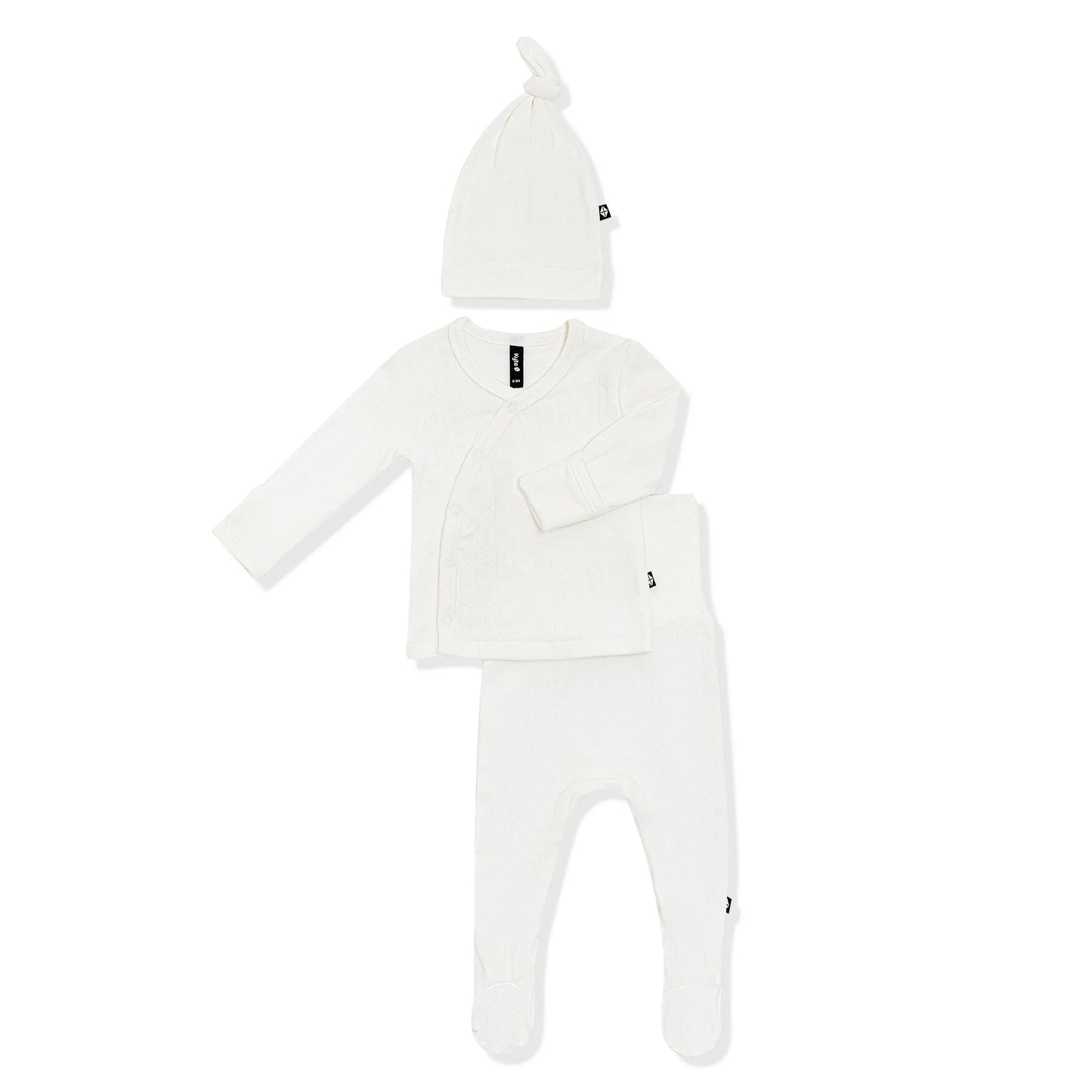 Pointelle Take Me Home Set with Cap in Cloud