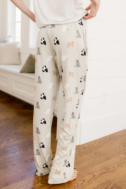Women's Lounge Pants in Fluffy Cat
