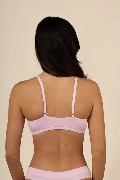Women's Scoop Neck Bralette in Peony