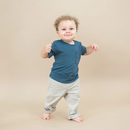 Toddler Crew Neck Tee in Atlantic
