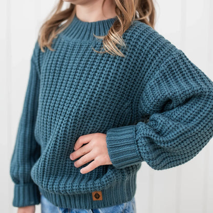 Chunky Knit Sweater in Atlantic