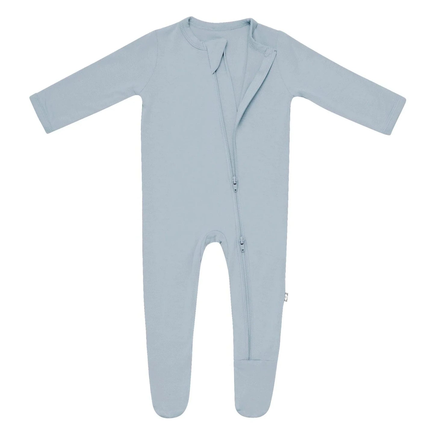 Zippered Footie in Fog