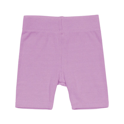 Ribbed Toddler Biker Shorts in Poi