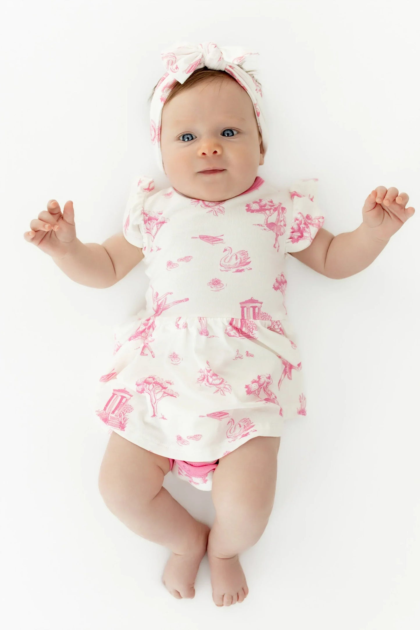 Twirl Bodysuit Dress in Toile Ballet