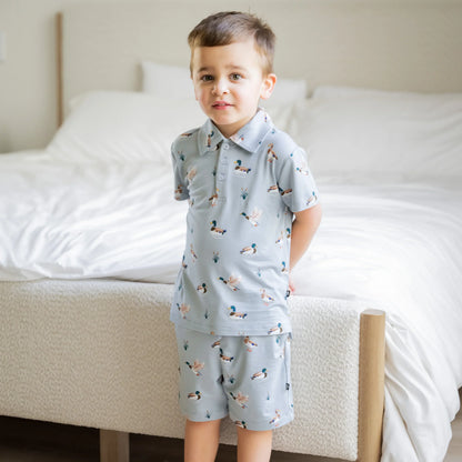 Drawstring Short in Mallard Duck
