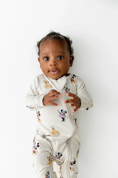 Zippered Footie in Mickey Mouse and Friends