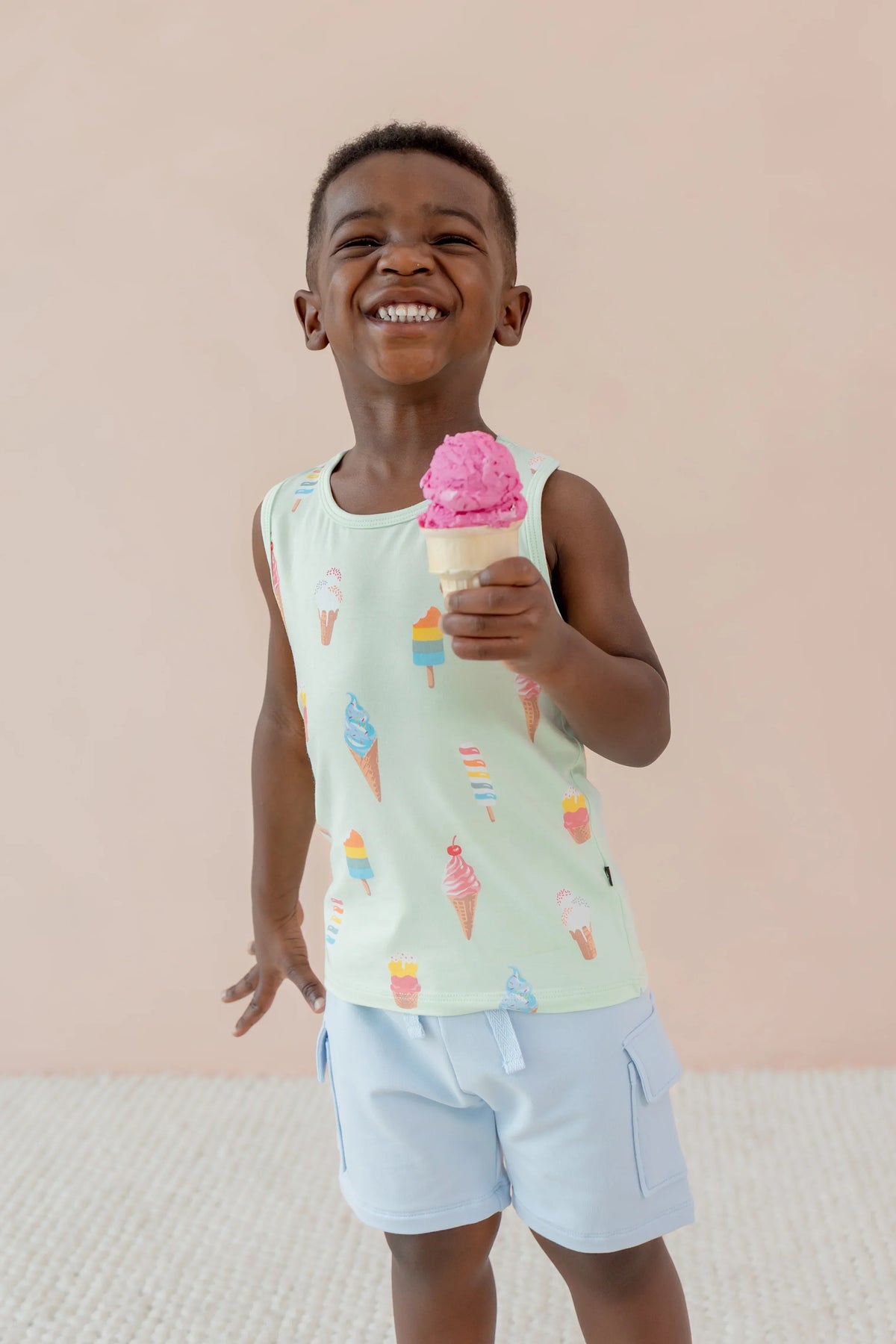Toddler Tank Top in Mint Ice Cream