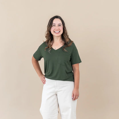 Women’s Relaxed Fit V-Neck in Fir