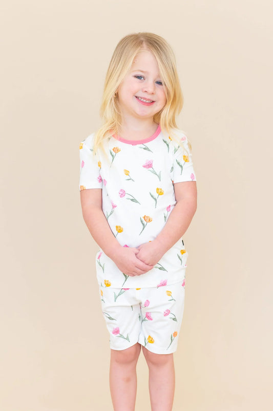 Short Sleeve Pajamas in Tulip