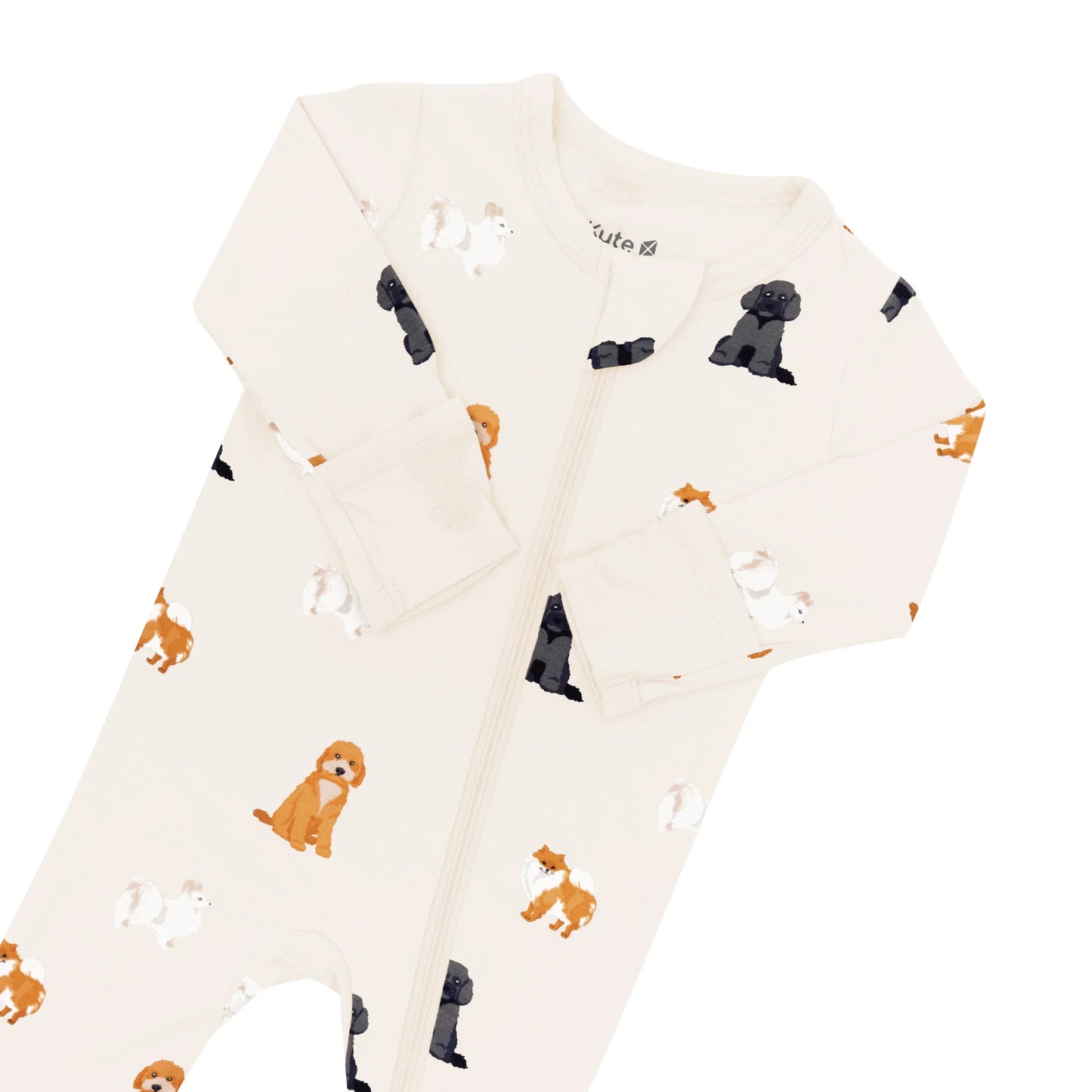 Zippered Footie in Fluffy Dog