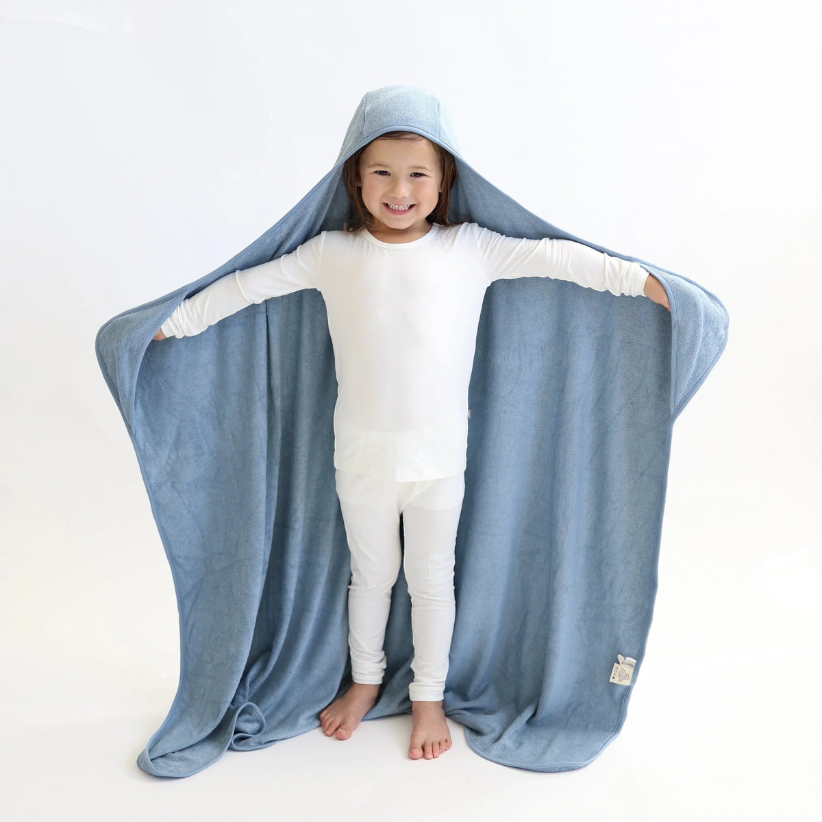Toddler Hooded Bath Towel in Slate
