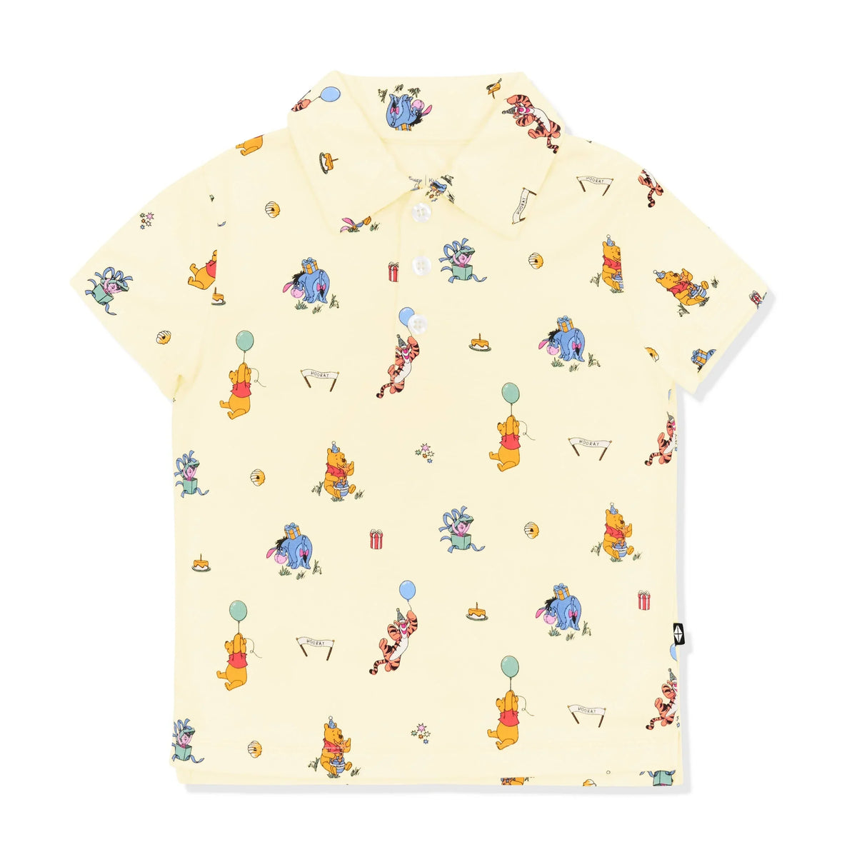 Toddler Short Sleeve Polo in Winnie the Pooh Celebration