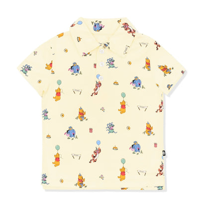 Toddler Short Sleeve Polo in Winnie the Pooh Celebration