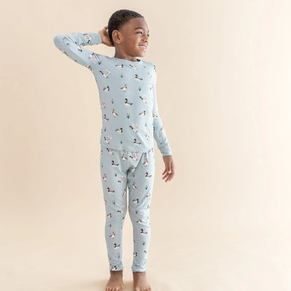 Long Sleeve Pajamas in Mallard Duck