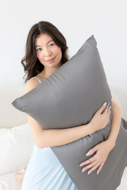 Bamboo Sateen Pillowcase Set in Ash