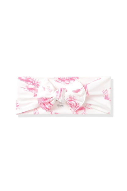 Knotted Bow Headband in Toile Ballet