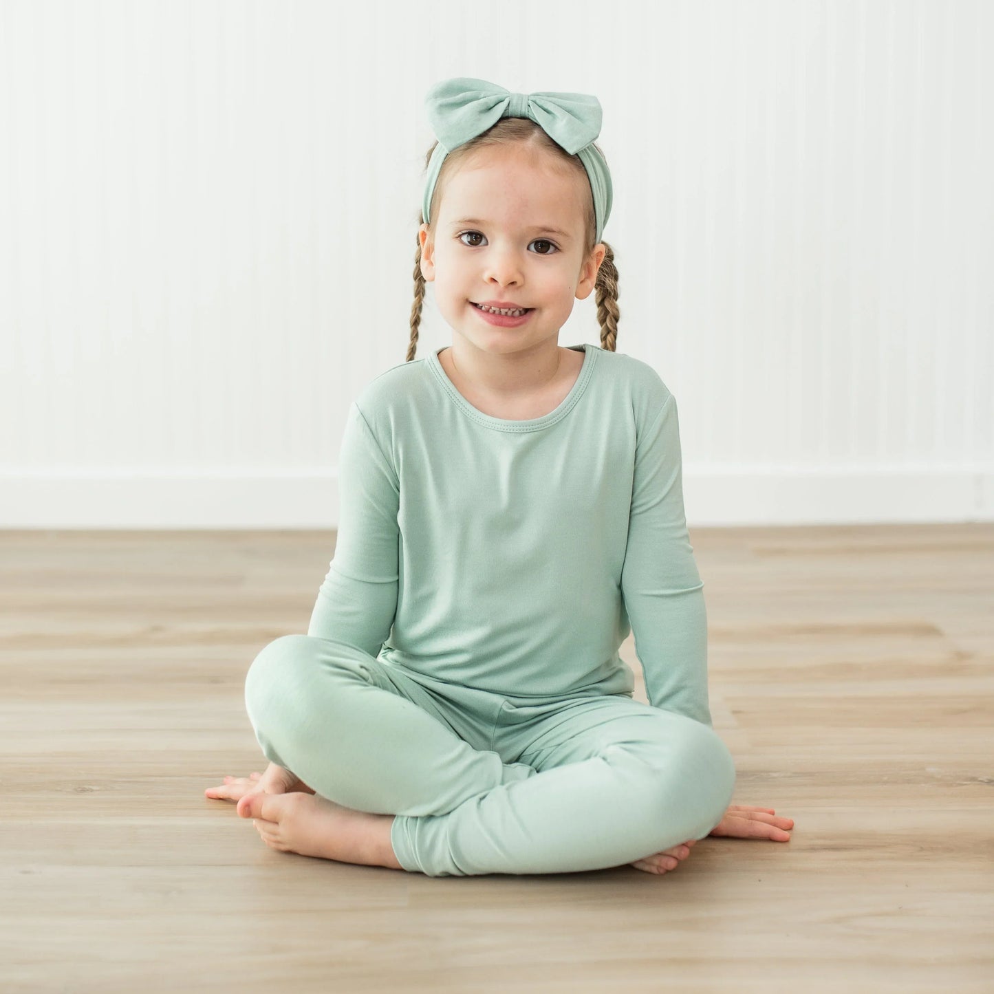 Long Sleeve Pajamas in Sage