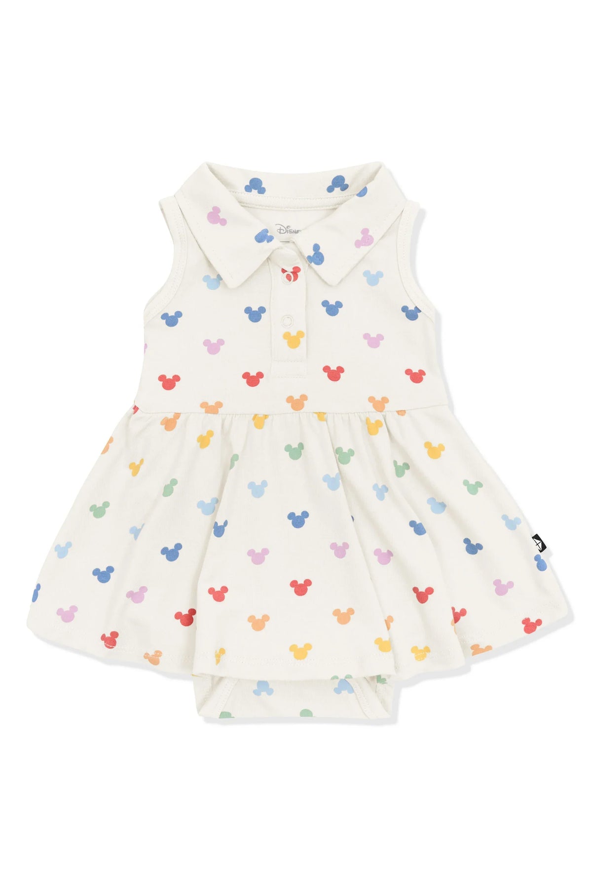 Polo Bodysuit Dress in Pastel Mickey Mouse