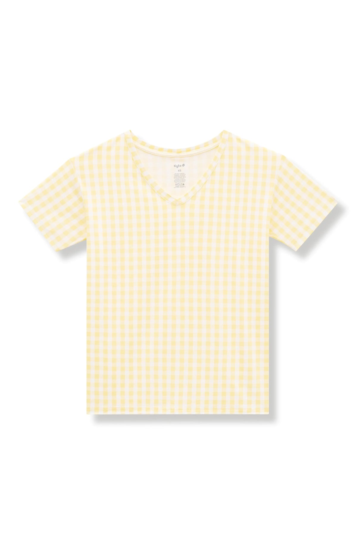 Women's Relaxed Fit V-Neck in Gingham Chamomile