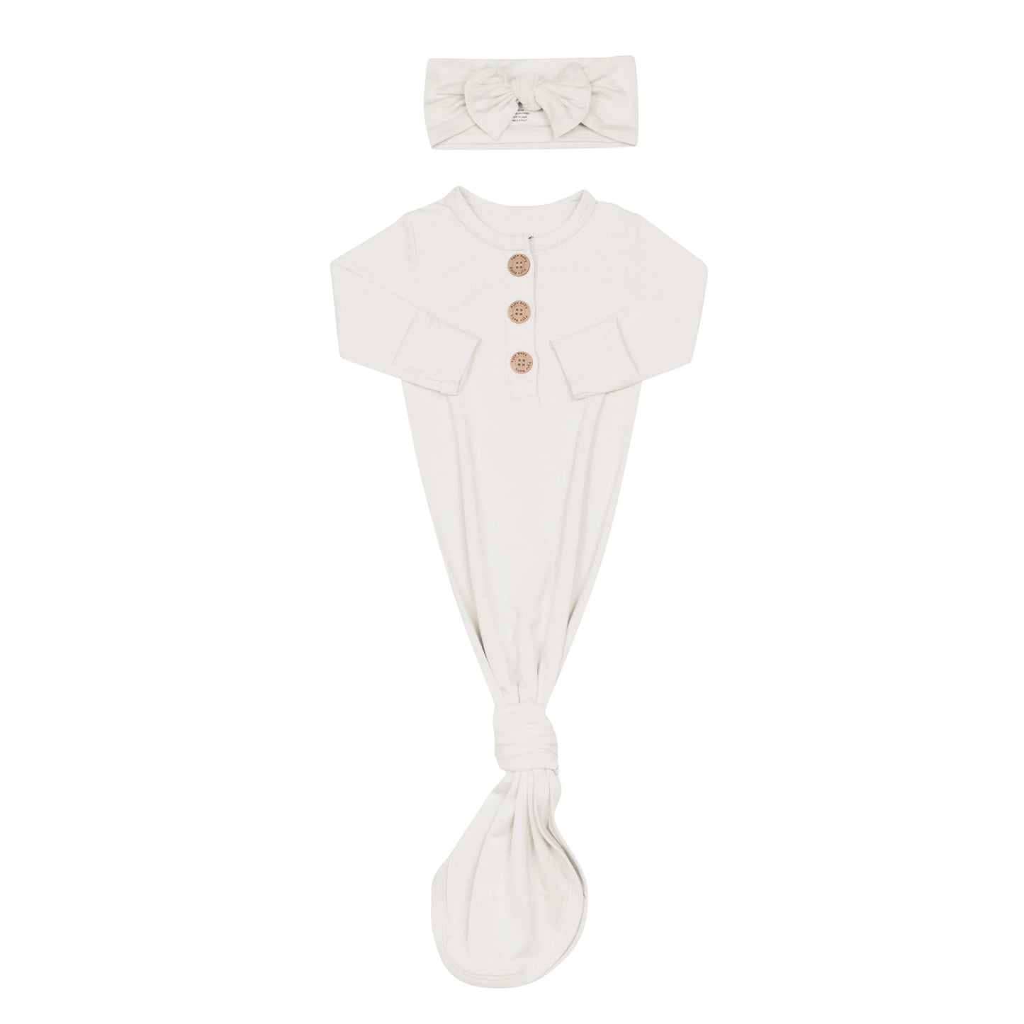 Knotted Gown with Bow Set in Oat