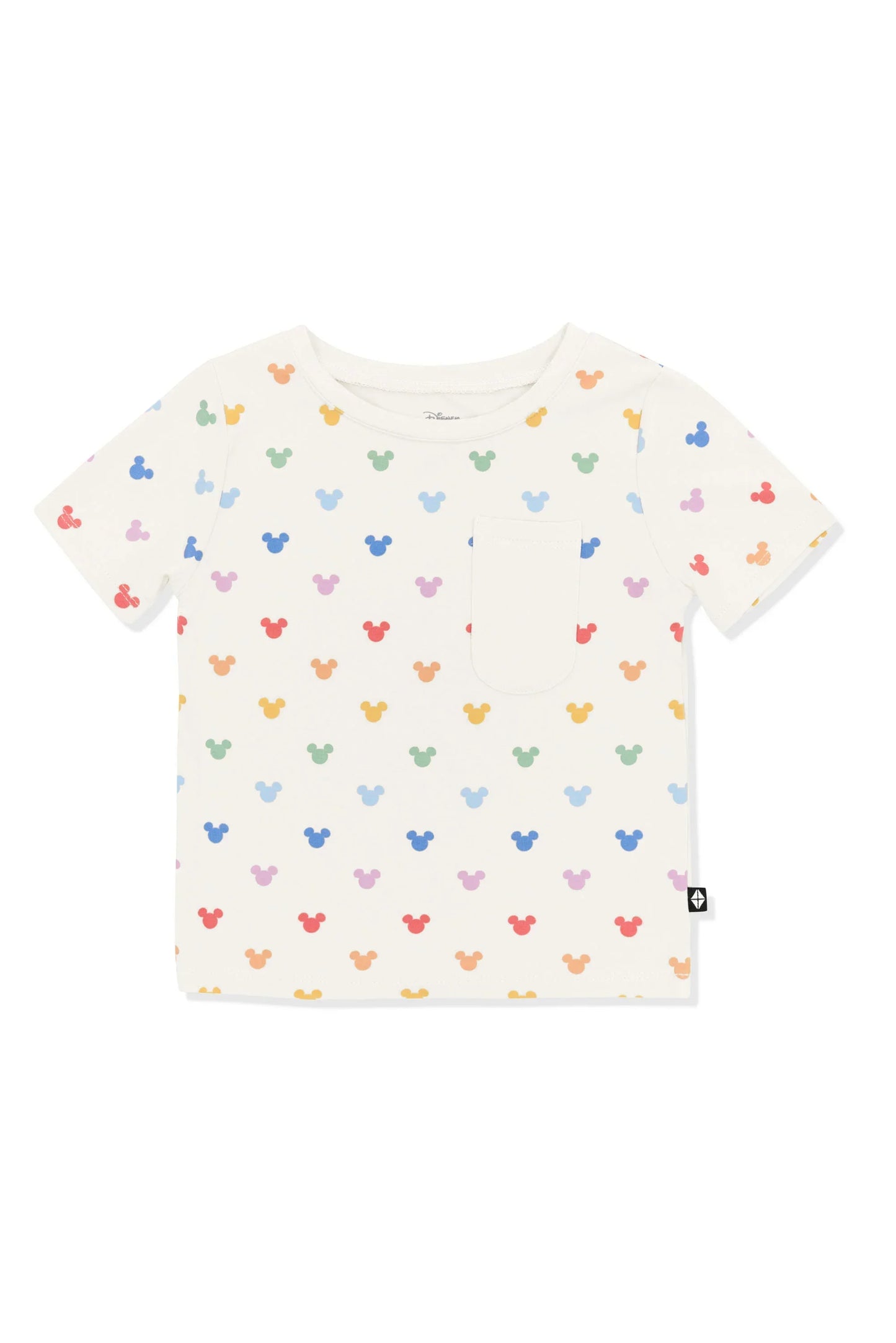 Toddler Crew Neck Tee in Pastel Mickey Mouse