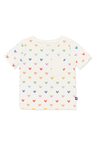 Toddler Crew Neck Tee in Pastel Mickey Mouse
