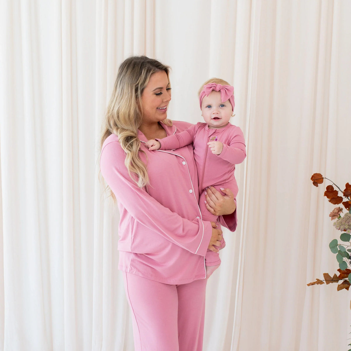 Zippered Romper in Apple Blossom