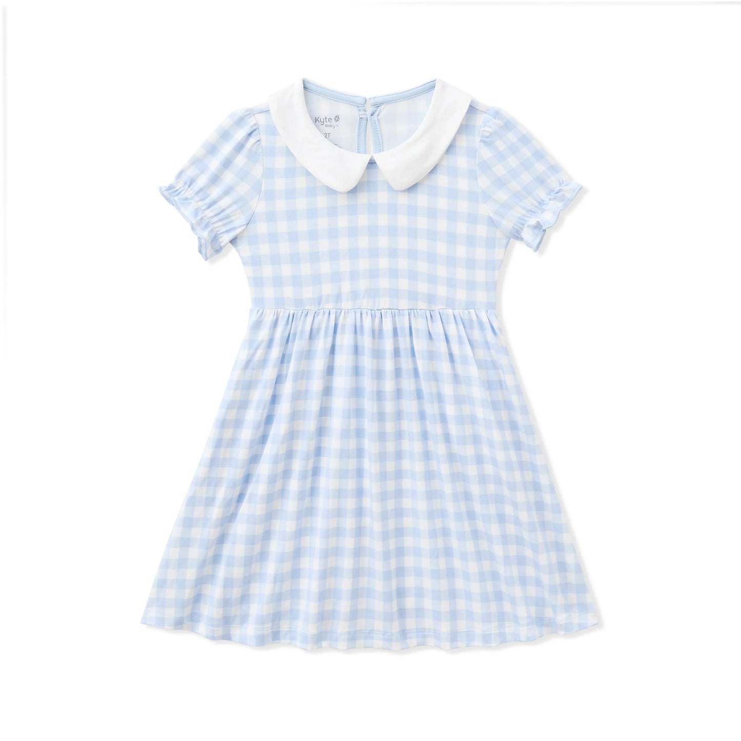 Peter Pan Collar Dress in Gingham Breeze