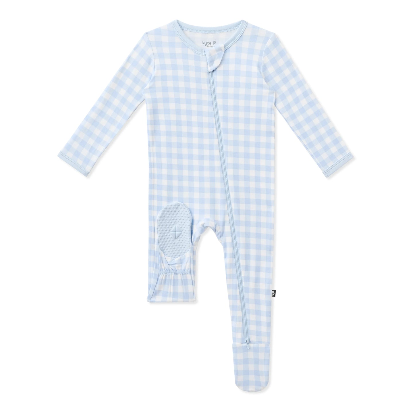 Zippered Footie in Gingham Breeze