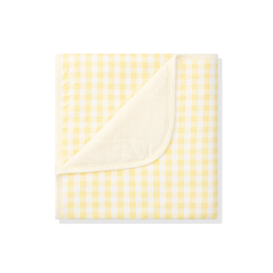 Baby Blanket in Gingham Chamomile 1.0