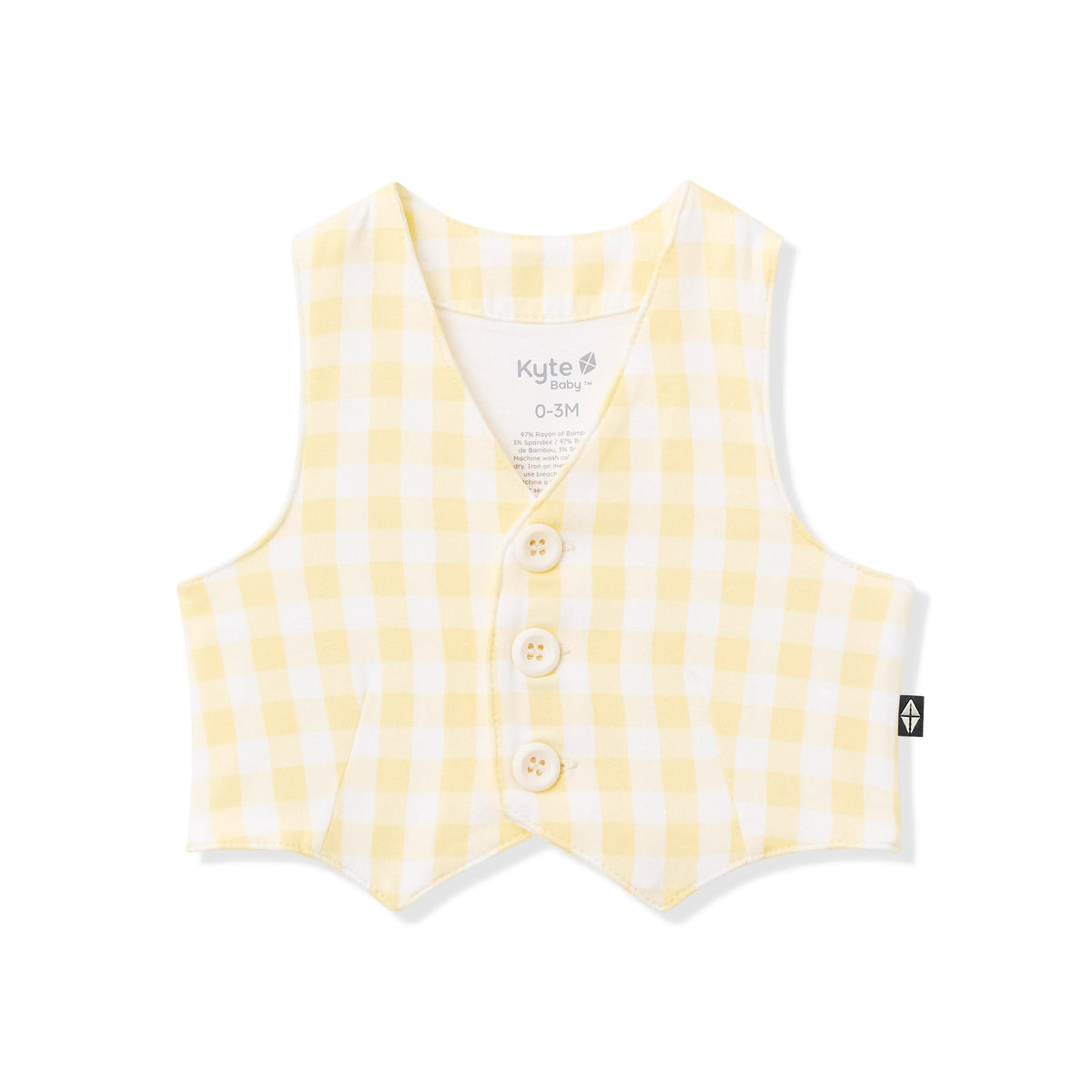 Tuxedo Vest in Gingham Chamomile