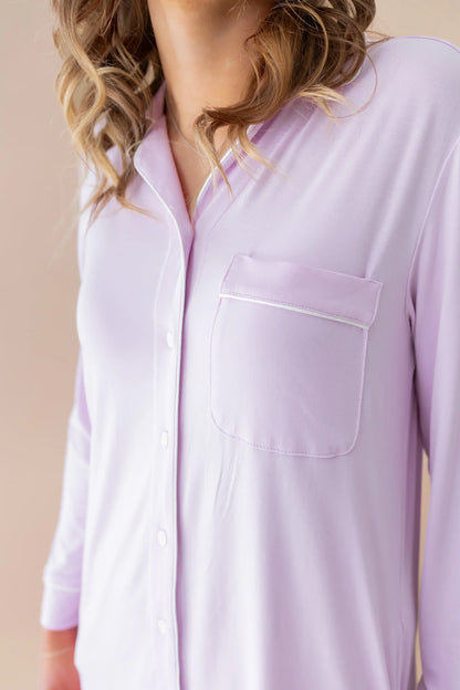 Long Sleeve Women’s Nightshirt in Thistle