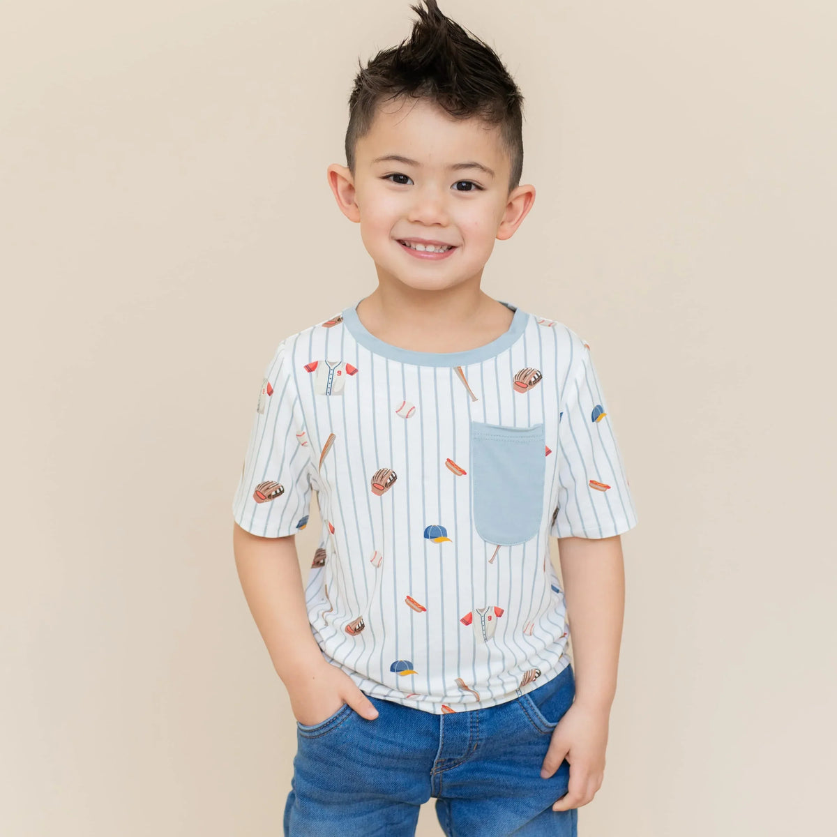 Toddler Crew Neck Tee in Home Run