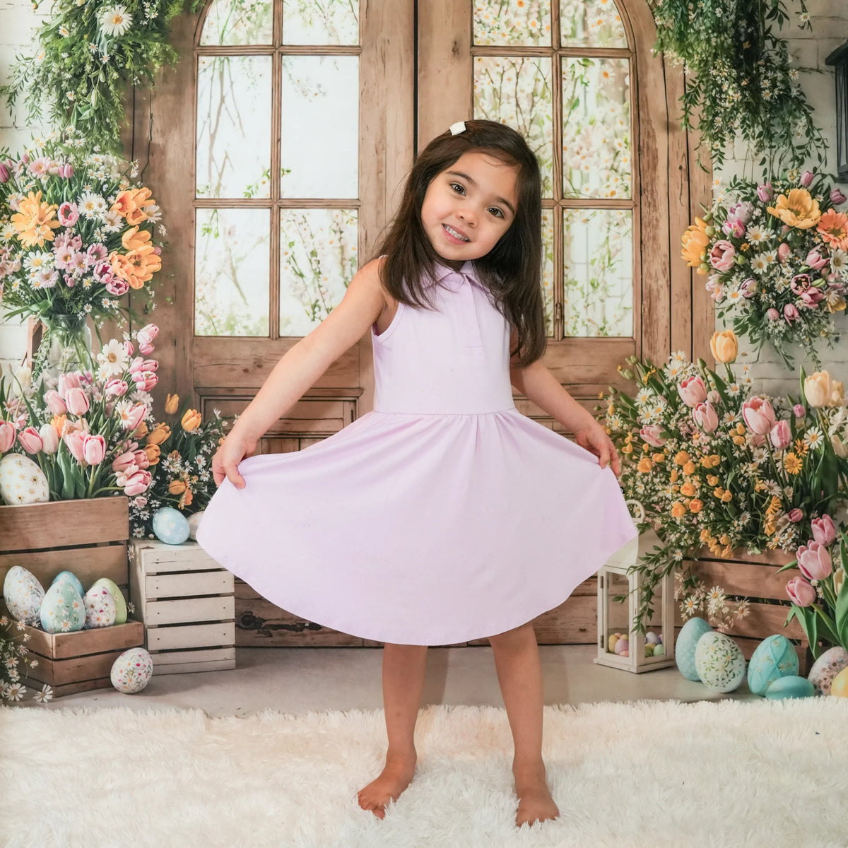 Polo Bodysuit Dress in Thistle