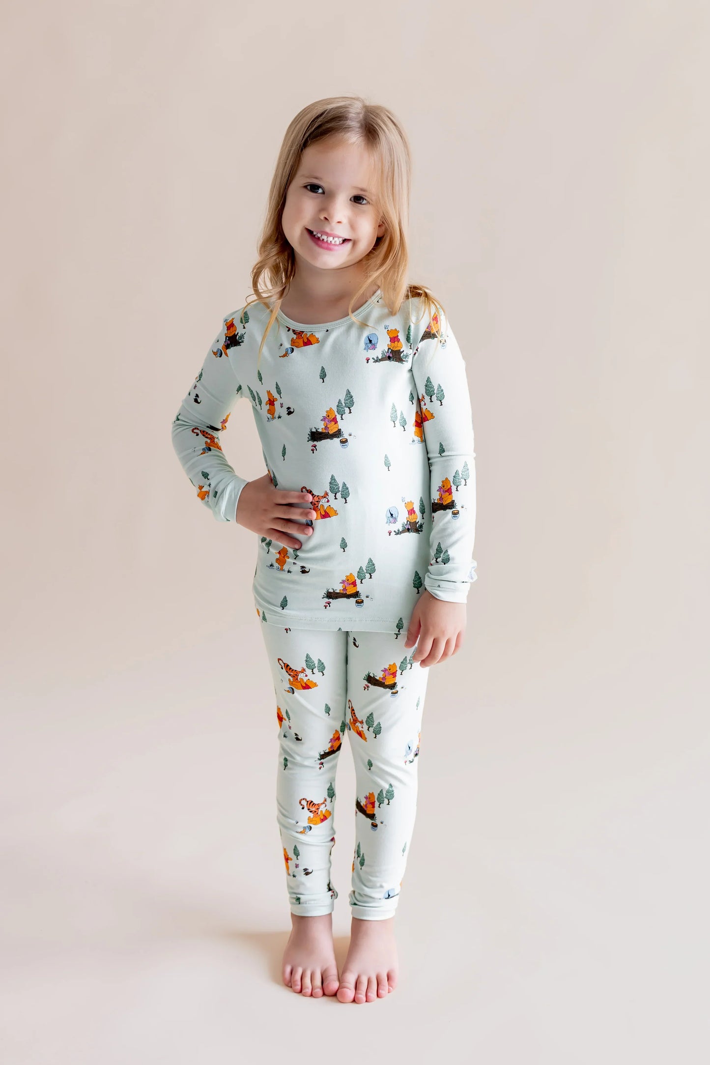 Long Sleeve Pajamas in Winnie the Pooh Hundred Acre Wood